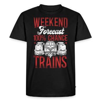 Conducteur de train diesel de marchandises - T-shirt Premium bio Homme - noir - Devant - Nico (187cm)