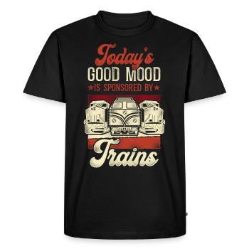 Conducteur de train diesel de marchandises - T-shirt Premium bio Homme - noir - Devant - Nico (187cm)