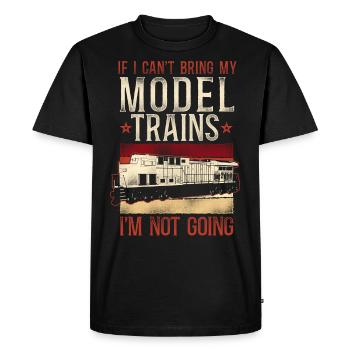Conducteur de train diesel de marchandises - T-shirt Premium bio Homme - noir - Devant - Nico (187cm)