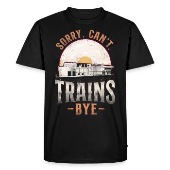 Conducteur de train diesel de marchandises - T-shirt Premium bio Homme - noir - Devant - Nico (187cm)