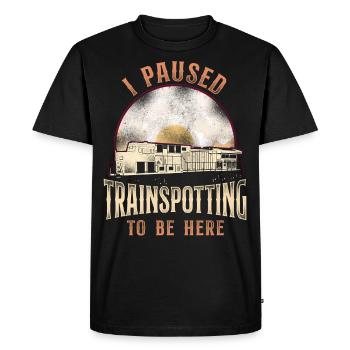 Conducteur de train diesel de marchandises - T-shirt Premium bio Homme - noir - Devant - Nico (187cm)