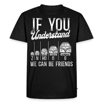Freight Diesel Train Driver - Men's Premium Organic T-Shirt - black - Front - Nico (187cm)