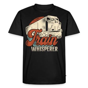 Conducteur de train diesel de marchandises - T-shirt Premium bio Homme - noir - Devant - Nico (187cm)