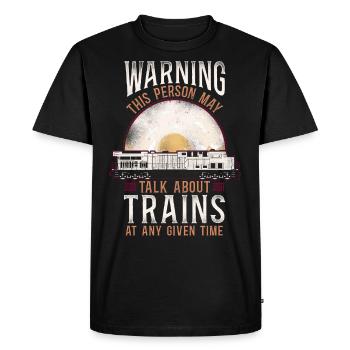 Conducteur de train diesel de marchandises - T-shirt Premium bio Homme - noir - Devant - Nico (187cm)