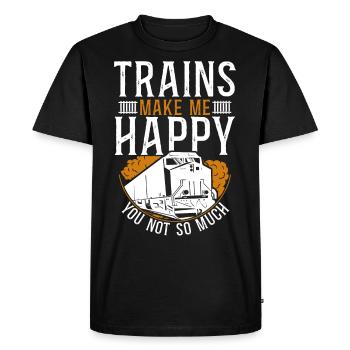 Conducteur de train diesel de marchandises - T-shirt Premium bio Homme - noir - Devant - Nico (187cm)