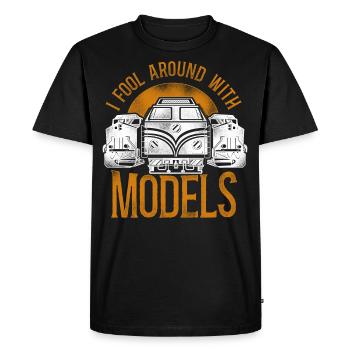 Conducteur de train diesel de marchandises - T-shirt Premium bio Homme - noir - Devant - Nico (187cm)