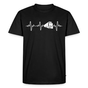 Conducteur de train diesel de marchandises - T-shirt Premium bio Homme - noir - Devant - Nico (187cm)