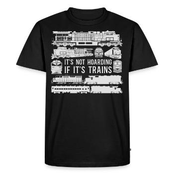 Conducteur de train diesel de marchandises - T-shirt Premium bio Homme - noir - Devant - Nico (187cm)