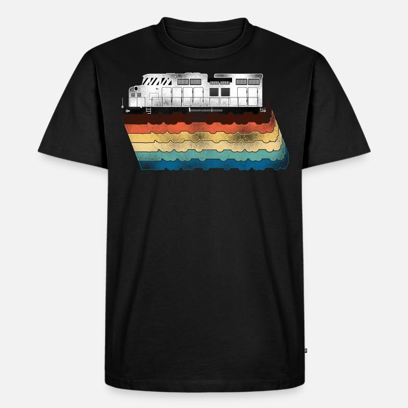 Freight Diesel Train Driver - Männer Premium Bio T-Shirt - Schwarz