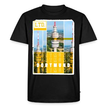 Dortmund Germany City Skyline Home Love - Men's Premium Organic T-Shirt - black - Front - Nico (187cm)