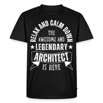 Relax the legendary architect is retro here - Men's Premium Organic T-Shirt - black - Front - Nico (187cm)