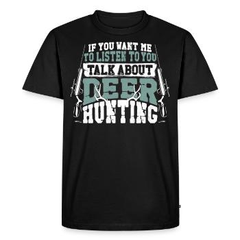 Chasseur de cerfs buck si vous - T-shirt Premium bio Homme - noir - Devant - Nico (187cm)