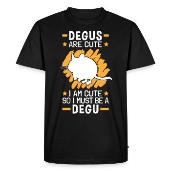 Je suis donc un rongeur Degu Chili Degus - T-shirt Premium bio Homme - noir - Devant - Nico (187cm)