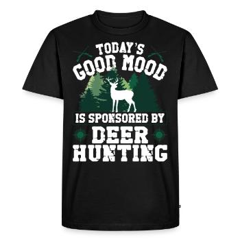 Chasseur de cerfs buck aujourd’hui - T-shirt Premium bio Homme - noir - Devant - Nico (187cm)