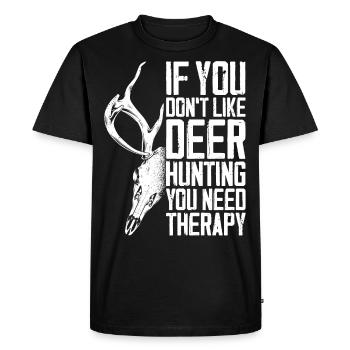 Chasseur de cerfs buck si vous - T-shirt Premium bio Homme - noir - Devant - Nico (187cm)