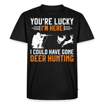 Chasseur de cerfs Buck Vous êtes - T-shirt Premium bio Homme - noir - Devant - Nico (187cm)
