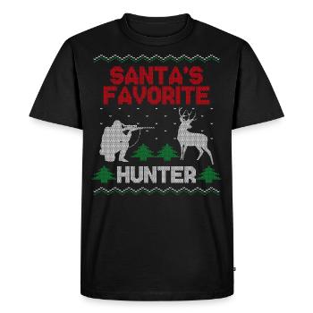 Chasseur de cerfs de Buck Noël - T-shirt Premium bio Homme - noir - Devant - Nico (187cm)