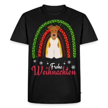 Noël Fox Terrier - T-shirt Premium bio Homme - noir - Devant - Nico (187cm)