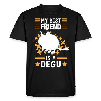 Degu est mon ami rongeur Chili Degus - T-shirt Premium bio Homme - noir - Devant - Nico (187cm)