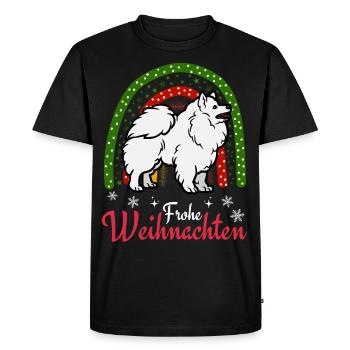 Christmas Sweet German Spitz Lover Kawaii - Men's Premium Organic T-Shirt - black - Front - Nico (187cm)