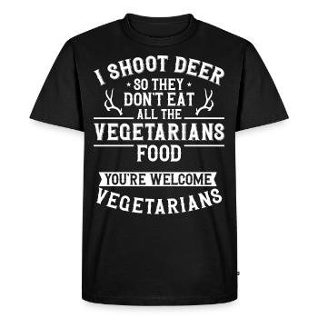 Chasseur de cerfs buck - T-shirt Premium bio Homme - noir - Devant - Nico (187cm)