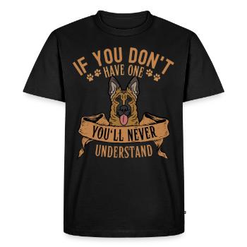 Legendary German Shepherd Retro Vintage - Men's Premium Organic T-Shirt - black - Front - Nico (187cm)