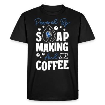 Soap Making Crafting Powered By - Men's Premium Organic T-Shirt - black - Front - Nico (187cm)