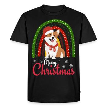 Noël Sweet Welsh Corgi Kawaii - T-shirt Premium bio Homme - noir - Devant - Nico (187cm)