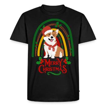 Noël Sweet Welsh Corgi Kawaii - T-shirt Premium bio Homme - noir - Devant - Nico (187cm)