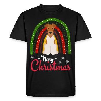 Noël Fox Terrier - T-shirt Premium bio Homme - noir - Devant - Nico (187cm)