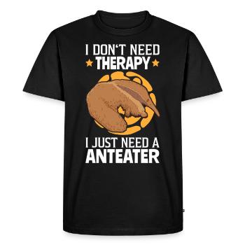 Anteater est ma thérapie Amérique du Sud - T-shirt Premium bio Homme - noir - Devant - Nico (187cm)