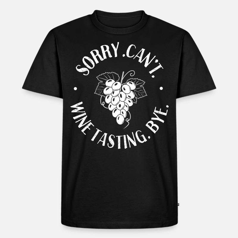 Sommelier Wine Drinking Tasting - Männer Premium Bio T-Shirt - Schwarz