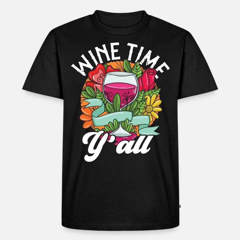 Sommelier Wine Drinking Tasting - Männer Premium Bio T-Shirt - Schwarz