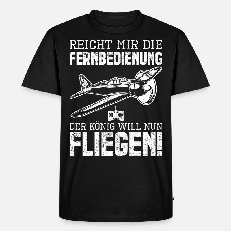 Modellbau Modellflug Pilot - Männer Premium Bio T-Shirt - Schwarz