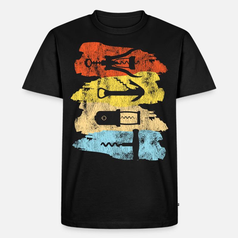 Sommelier Wine Drinking Tasting - Männer Premium Bio T-Shirt - Schwarz