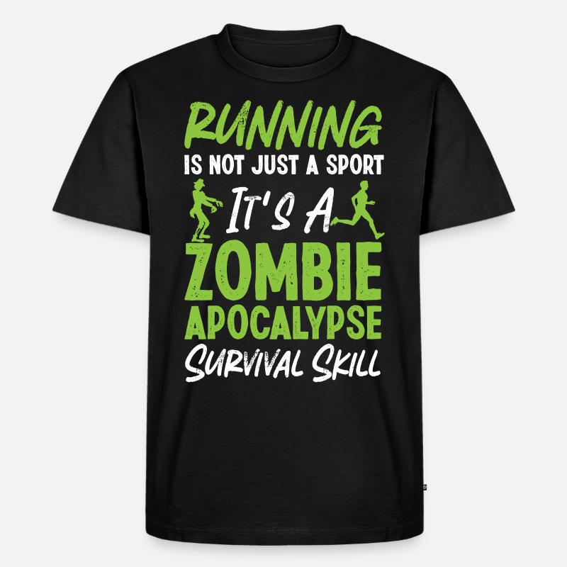 Running Runner Half Marathon - Männer Premium Bio T-Shirt - Schwarz