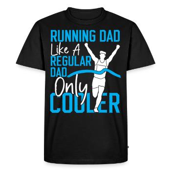 Running Runner Half Marathon Dad - Men's Premium Organic T-Shirt - black - Front - Nico (187cm)