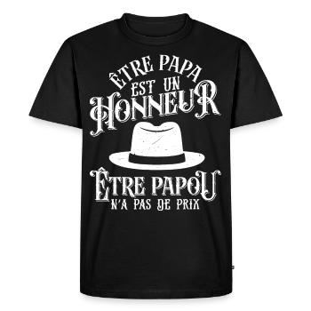 Être Papou N'a Pas De Sans Prix - T-shirt Premium bio Homme - noir - Devant - Nico (187cm)