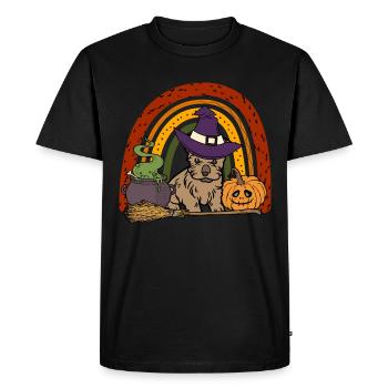 Mignon Silky Terrier Halloween Lover Kawaii - T-shirt Premium bio Homme - noir - Devant - Nico (187cm)