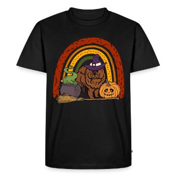 Cute Chow Chow Halloween Dog - Men's Premium Organic T-Shirt - black - Front - Nico (187cm)
