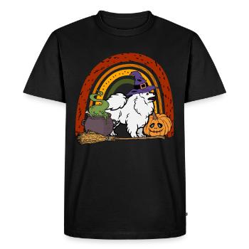 Cute Spitz Halloween Costume Dog - Men's Premium Organic T-Shirt - black - Front - Nico (187cm)