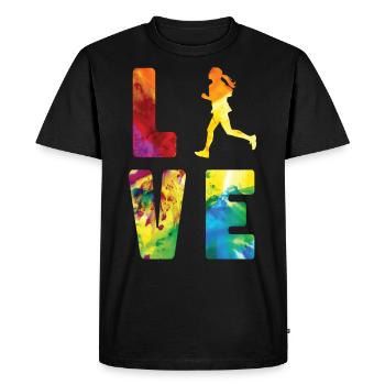 Running Runner Half Marathon - Men's Premium Organic T-Shirt - black - Front - Nico (187cm)