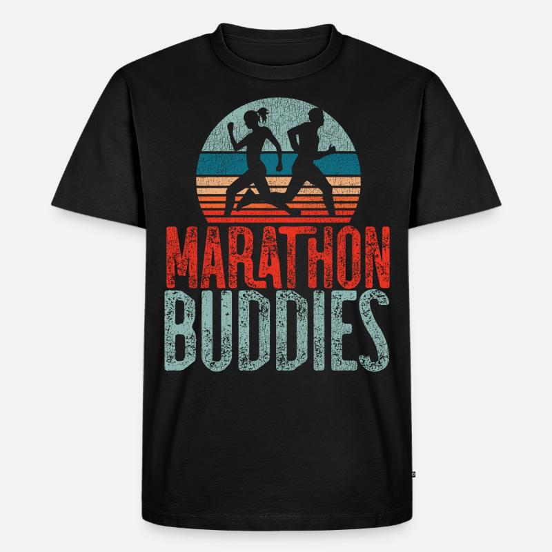 Running Runner Half Marathon - Männer Premium Bio T-Shirt - Schwarz