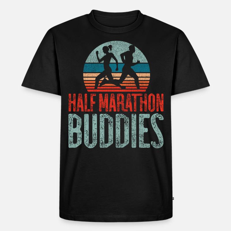 Running Runner Half Marathon - Männer Premium Bio T-Shirt - Schwarz