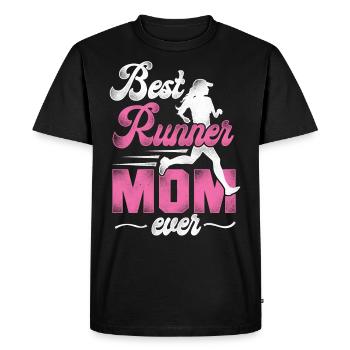 Running Runner Half Marathon Mom - Men's Premium Organic T-Shirt - black - Front - Nico (187cm)