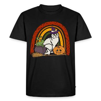 Mignon Chat d’Halloween Burmilla - T-shirt Premium bio Homme - noir - Devant - Nico (187cm)