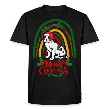 Great Dane Christmas Dog - Men's Premium Organic T-Shirt - black - Front - Nico (187cm)