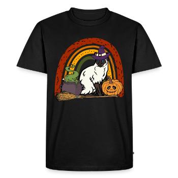 Mignon et effrayant Halloween Chat siamois Siam chat - T-shirt Premium bio Homme - noir - Devant - Nico (187cm)