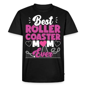 Montagnes russes Maman Mère Meilleur - T-shirt Premium bio Homme - noir - Devant - Nico (187cm)