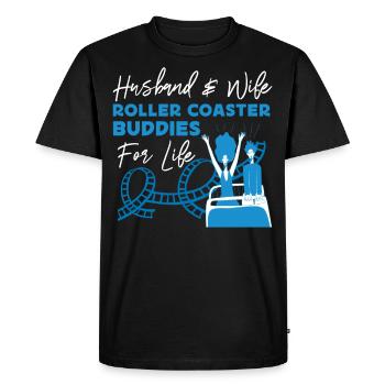 Roller Coaster Marriage Wedding - Men's Premium Organic T-Shirt - black - Front - Nico (187cm)